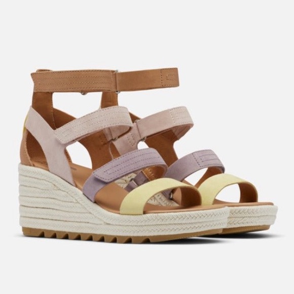 Sorel Shoes - 🔖 SOREL Cameron Wedge (1999211553) Shale Mauve Sea Salt